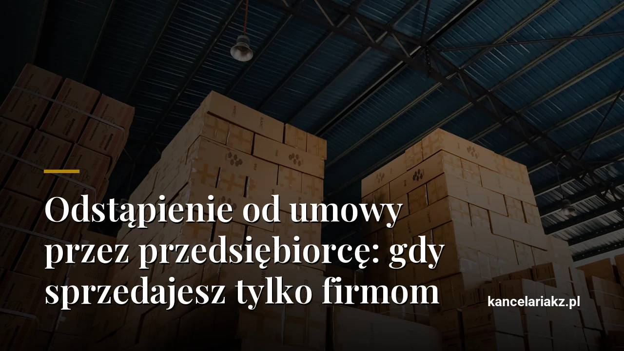 Odstąpienie od umowy przez przedsiębiorcę: gdy sprzedajesz tylko firmom