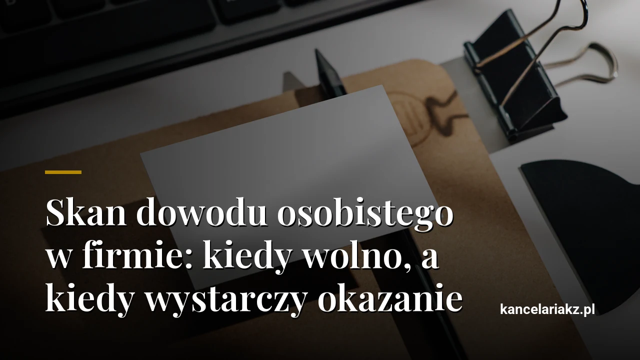 Skan dowodu osobistego w firmie: kiedy wolno, a kiedy wystarczy okazanie